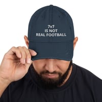 Image 4 of Distressed Hat - 7V7 IS NOT REAL FOOTBALL