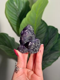 Image 2 of SELF STANDING GRAPE DISCO BALL FLUORITE -CHINA-