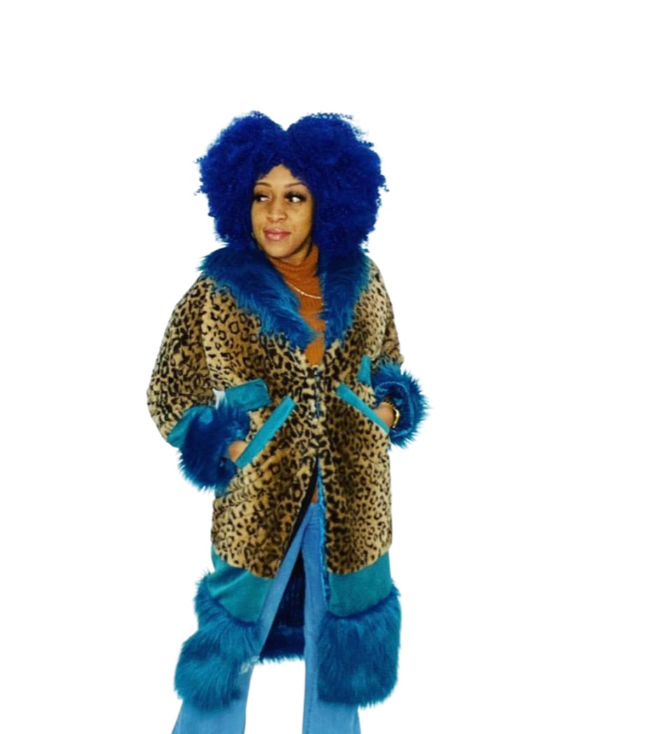Image of CHEETAH GIRL Faux Fur Coat