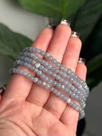 Image 2 of ANGELITE BEADED BRACELETS 3MM