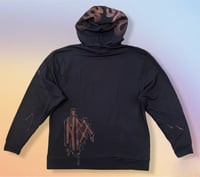 Image 3 of “RAVEN HAVEN” BLEACH PAINTED PULLOVER HOODIE XL