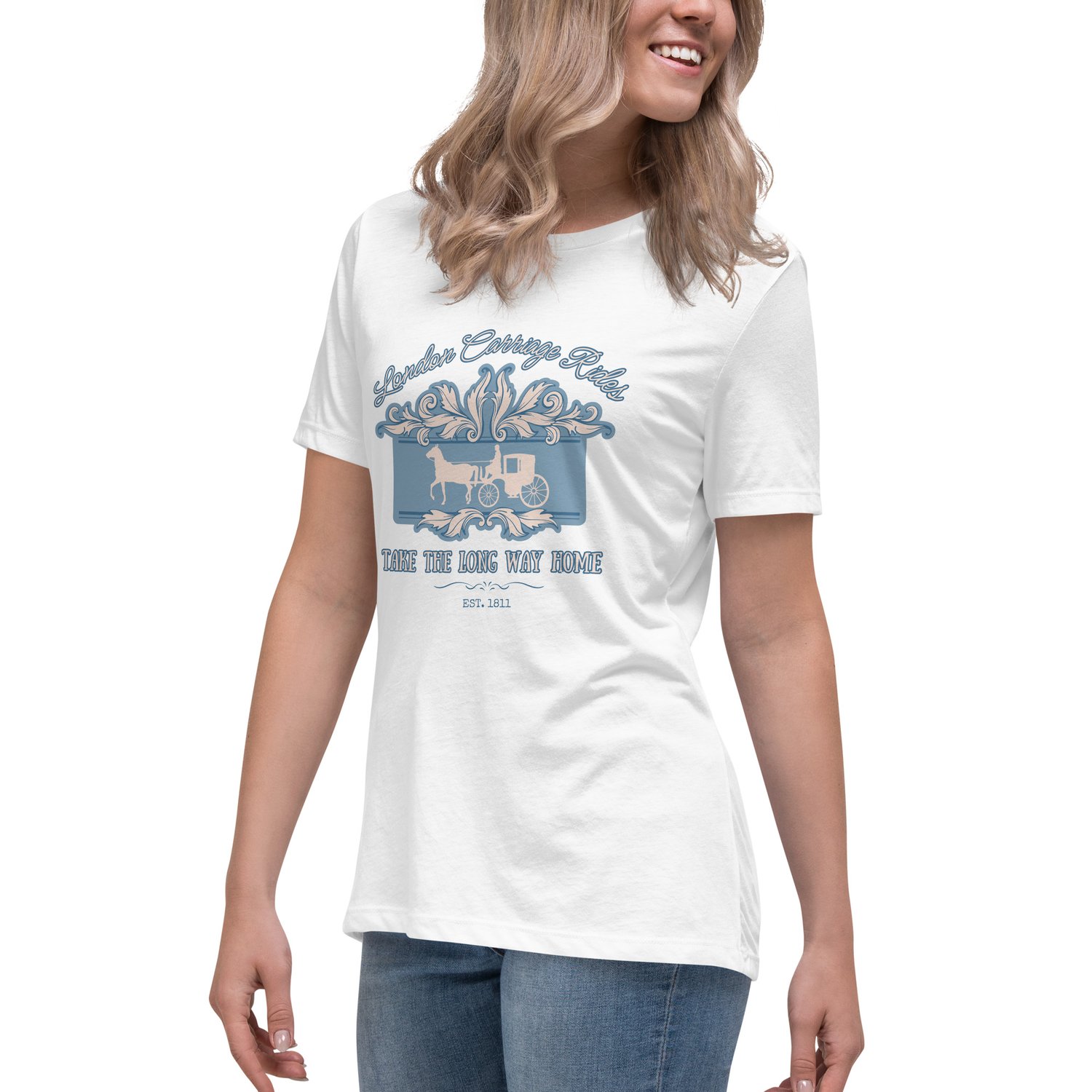 Image of Women's Relaxed T-Shirt Carriage rides Bridgerton inspired