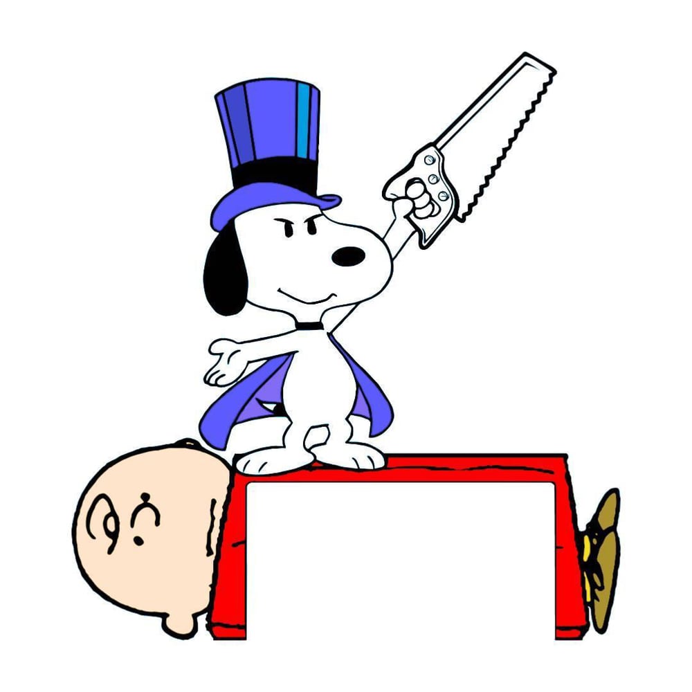 Image of Charlie Brown and Magician Snoopy