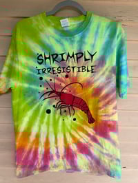 Image 1 of MEDIUM Shrimply Irresistible Tie Dye Shirt I15