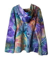 Image 8 of ♻️ UPCYCLED XXL Ladies Hoodie in Earthy Geode Ice Dye