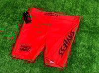 Image 1 of Sayless Biker Shorts (red & black)