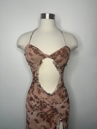 Image 4 of Darlyn Marbled Cheetha Maxi Dress