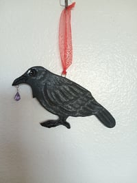 Image 1 of Crow with Purple Jewel
