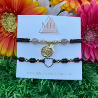 Image 1 of Virgencita and Cross charm bracelet set