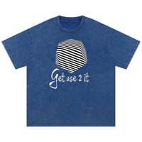 Image 1 of Get Use 2 It Snow Washed Oversized T-shirt Blue