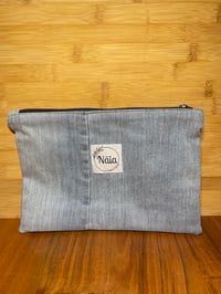 Image 1 of Pochette jeans maille marine 