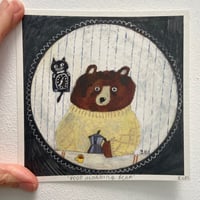 Image 3 of Small square art print -Good Morning Bear 