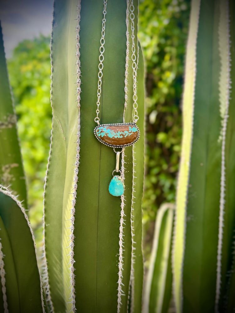 Image of Mine #8 Turquoise drop necklace