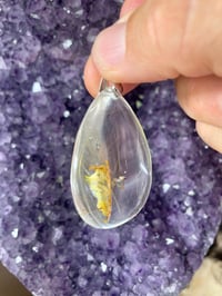 Image 8 of Clear Quartz And Rutile Pendant #1343