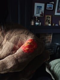 Image 3 of Brown Poppy Scarf - Made in Palestine