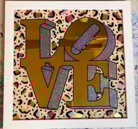 Image 1 of 24ct Gold Love Park Leopard Print 