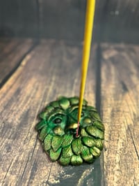 Image 5 of Green Man Clay Incense Holder, Handmade OOAK