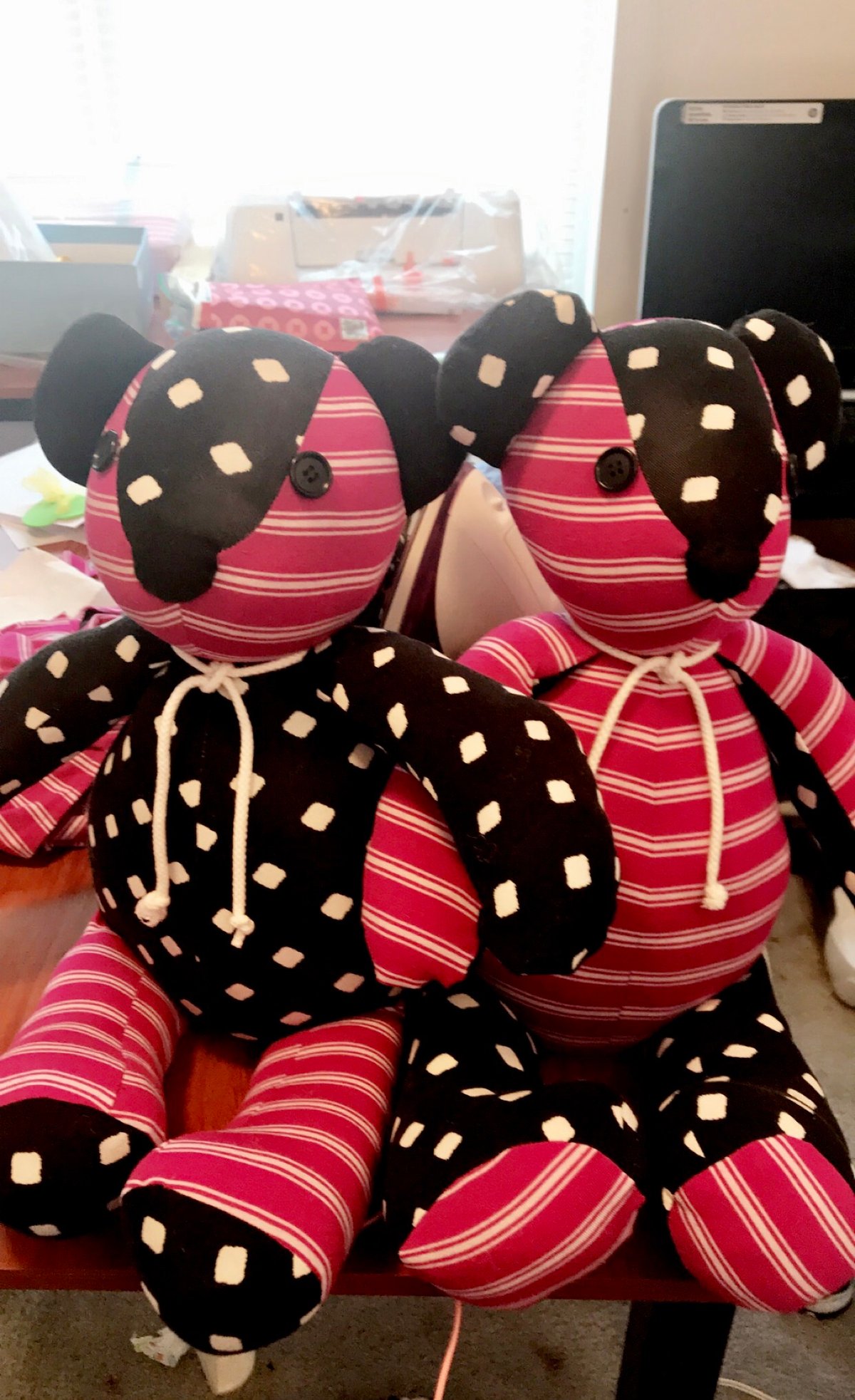 Image of 2 for 2 Memory Bears( your loved ones clothing or from keepsake clothing)