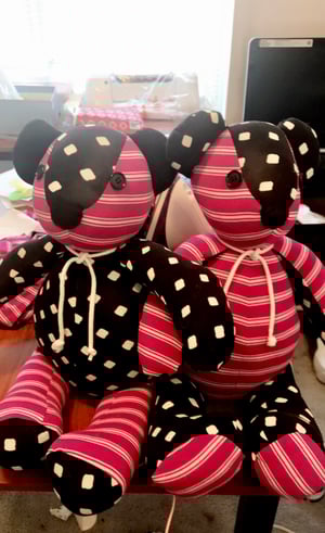 Image of 2 for 2 Memory Bears( your loved ones clothing or from keepsake clothing)