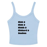 Image 1 of Rick & Rich & Richk & Rickard & Snakes - Women’s Micro-Rib Tank Top (Black Font)