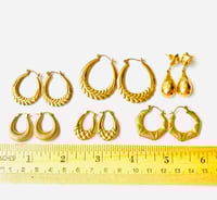 Image 3 of 14k GOLD ITALIAN EARRINGS