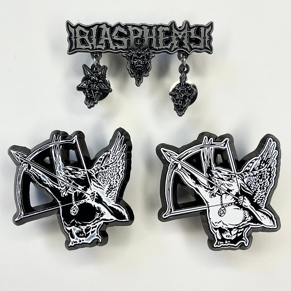 Blasphemy Metal Pins  Armed With Hammers Productions