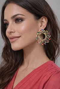Image 1 of Multicolored Sparkle Earrings