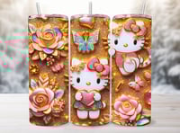 Gold Kitty Tumbler