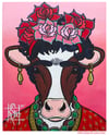 Frida Cow-lo 3” matter vinyl sticker 