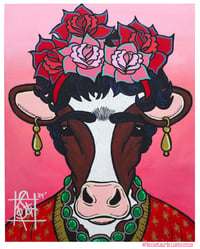 Frida Cow-lo 3” matter vinyl sticker 