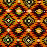 Image 1 of Abstract - Orange Aztec