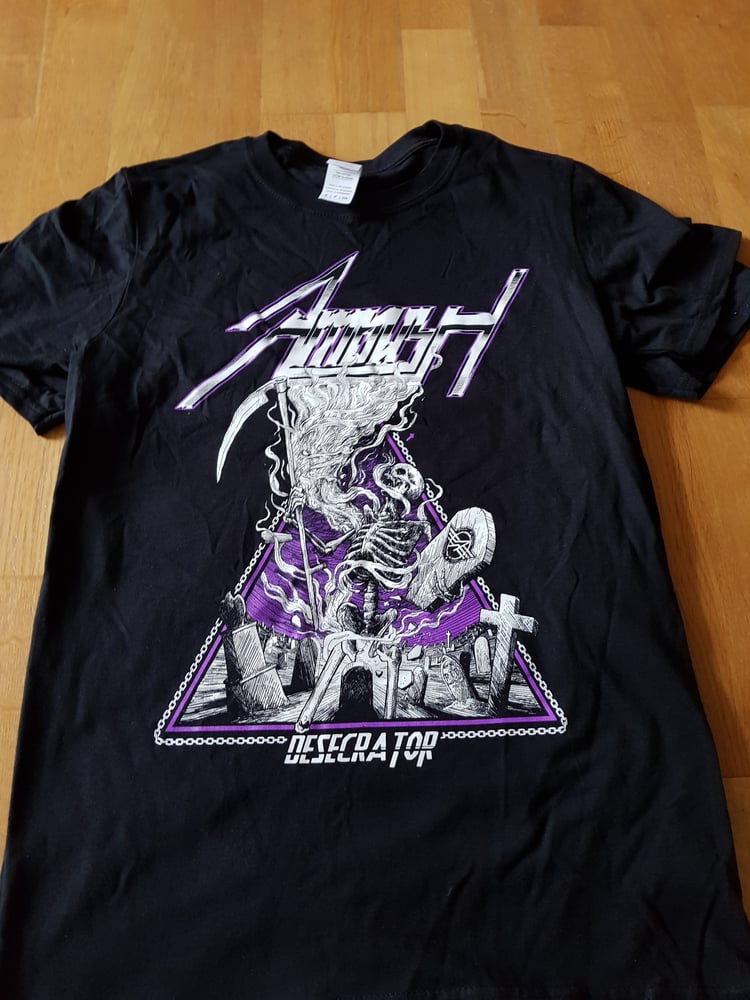 Image of Desecrator T-shirt, Black & Purple