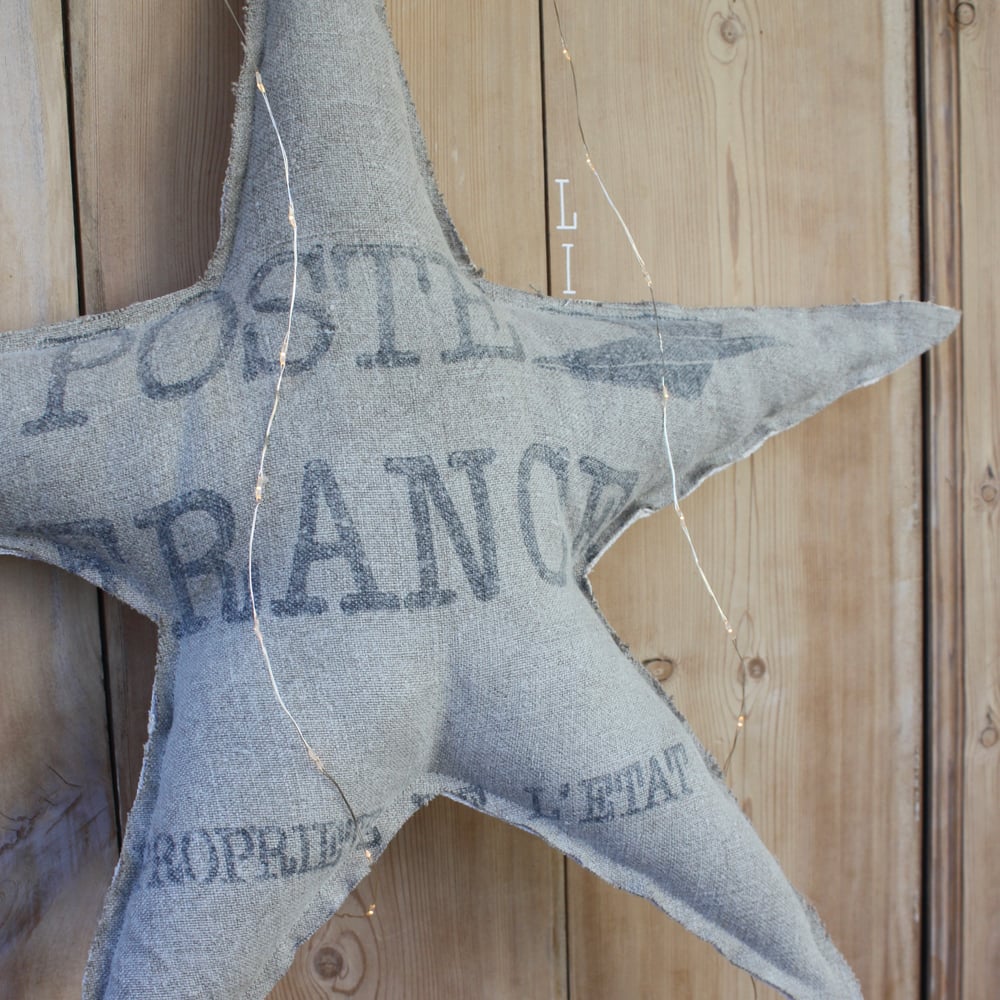Image of Etoile XXL en toile La Poste et Chanvre.