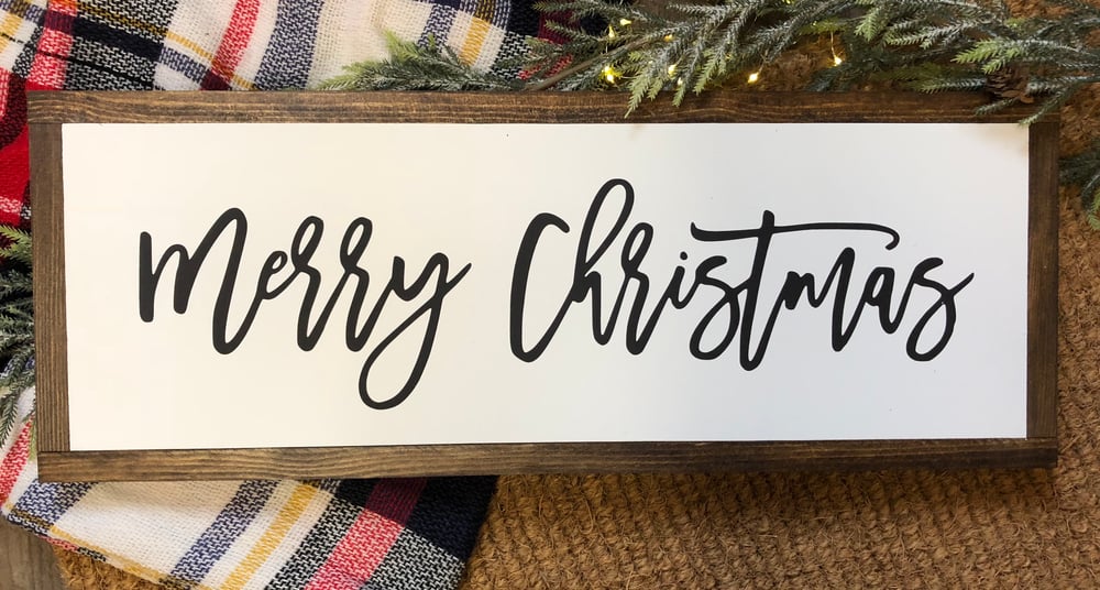 Image of Merry Christmas 9x24