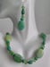 Image of OVAL GREEN JADE NECKLACE SET