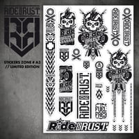 Image 1 of RIDE OR RUST STICKERS BOARD