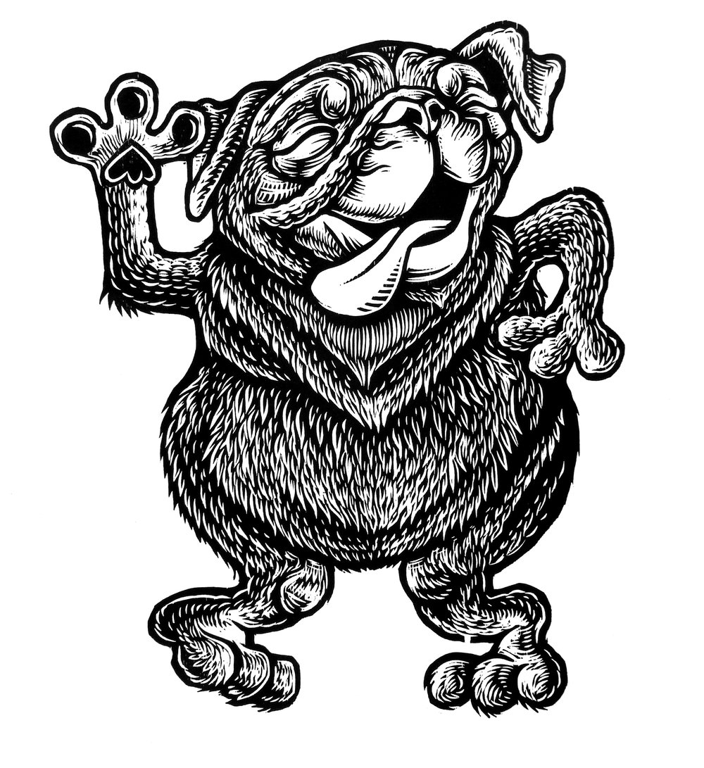 Dancing Bob the Pug T-shirt (B1) **FREE SHIPPING**