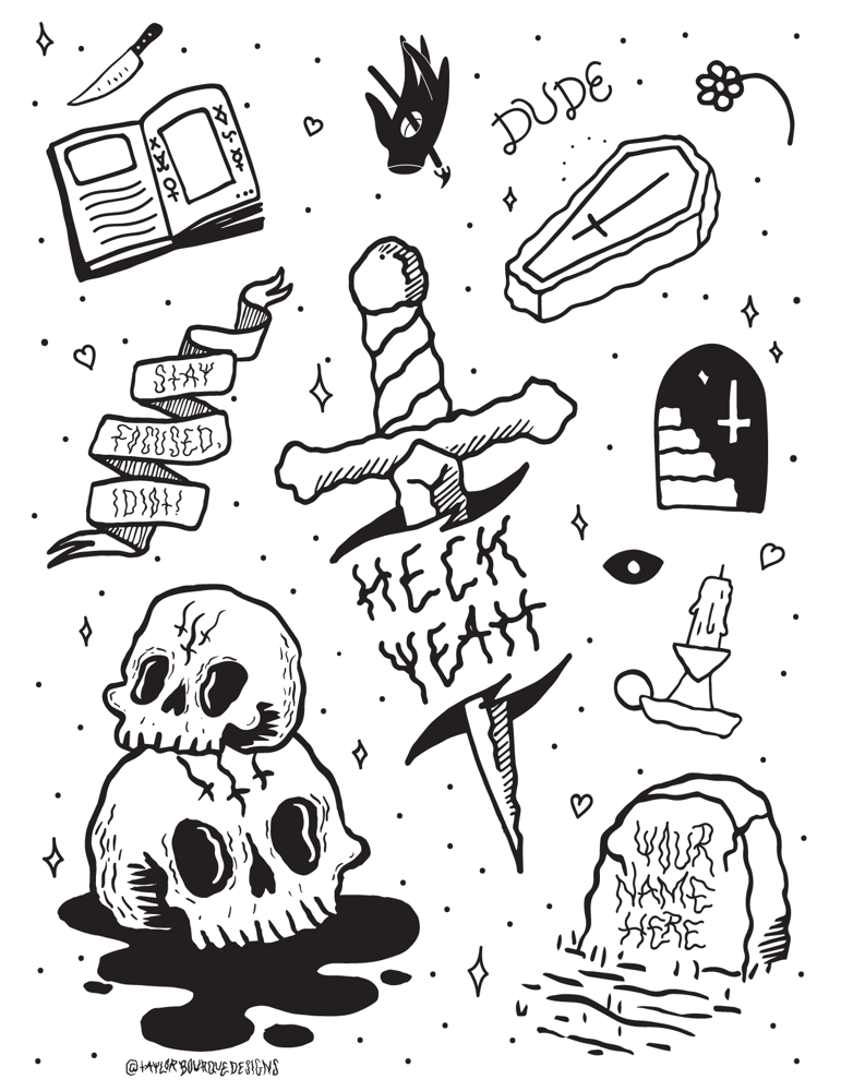 Image of Heck Yeah Flash Sheet - Art Print