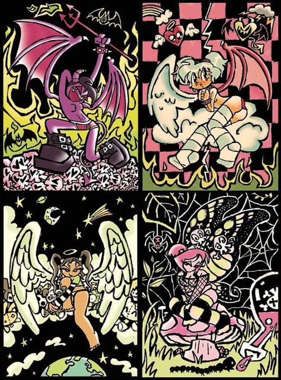 Image of ANGELS + DEVILS Blacklight Posters