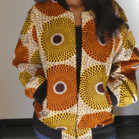 Image 2 of African Print Bomber Jacket
