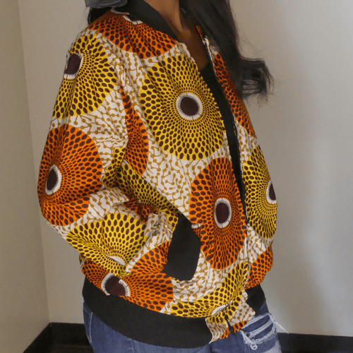 Image of African Print Bomber Jacket