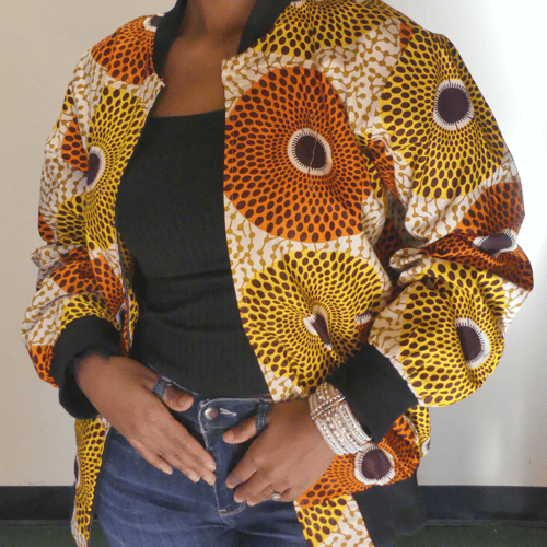 Image of African Print Bomber Jacket