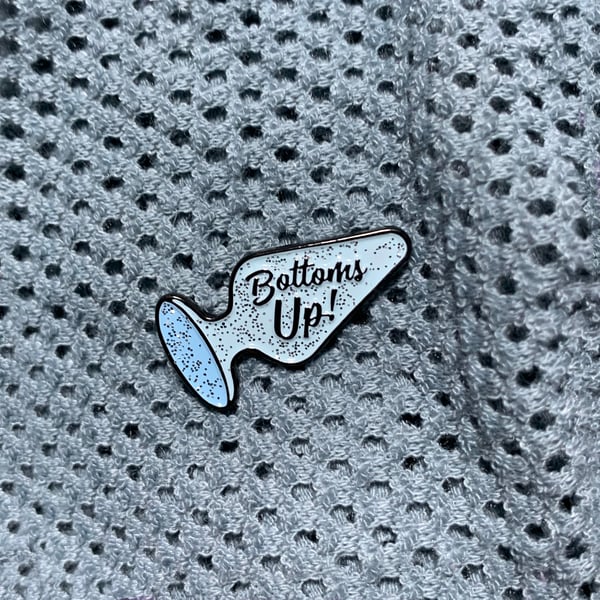 Image of Glitter Pin - Bottoms Up