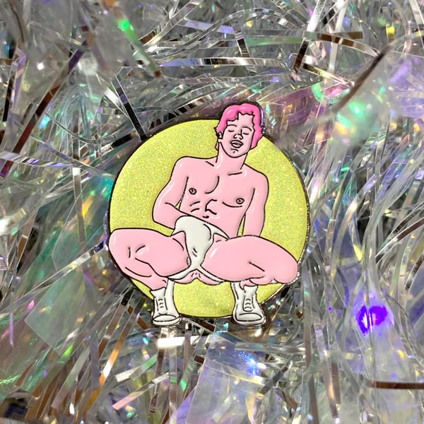 Image of Glitter Pin - Jock Grab