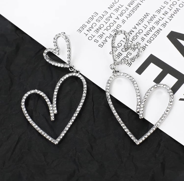 Image of Double Heart Earrings