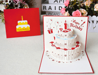 Happy Birthday! Pop up card! Handmade! Entire card size 26cm x 31cm!