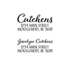 Rustic Cursive Address
