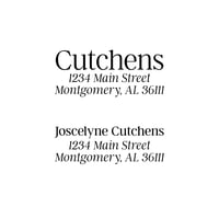 Image 1 of Italic Serif Address