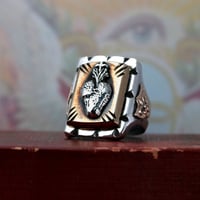 Image 1 of SACRED HEART MEXICAN BIKER RING