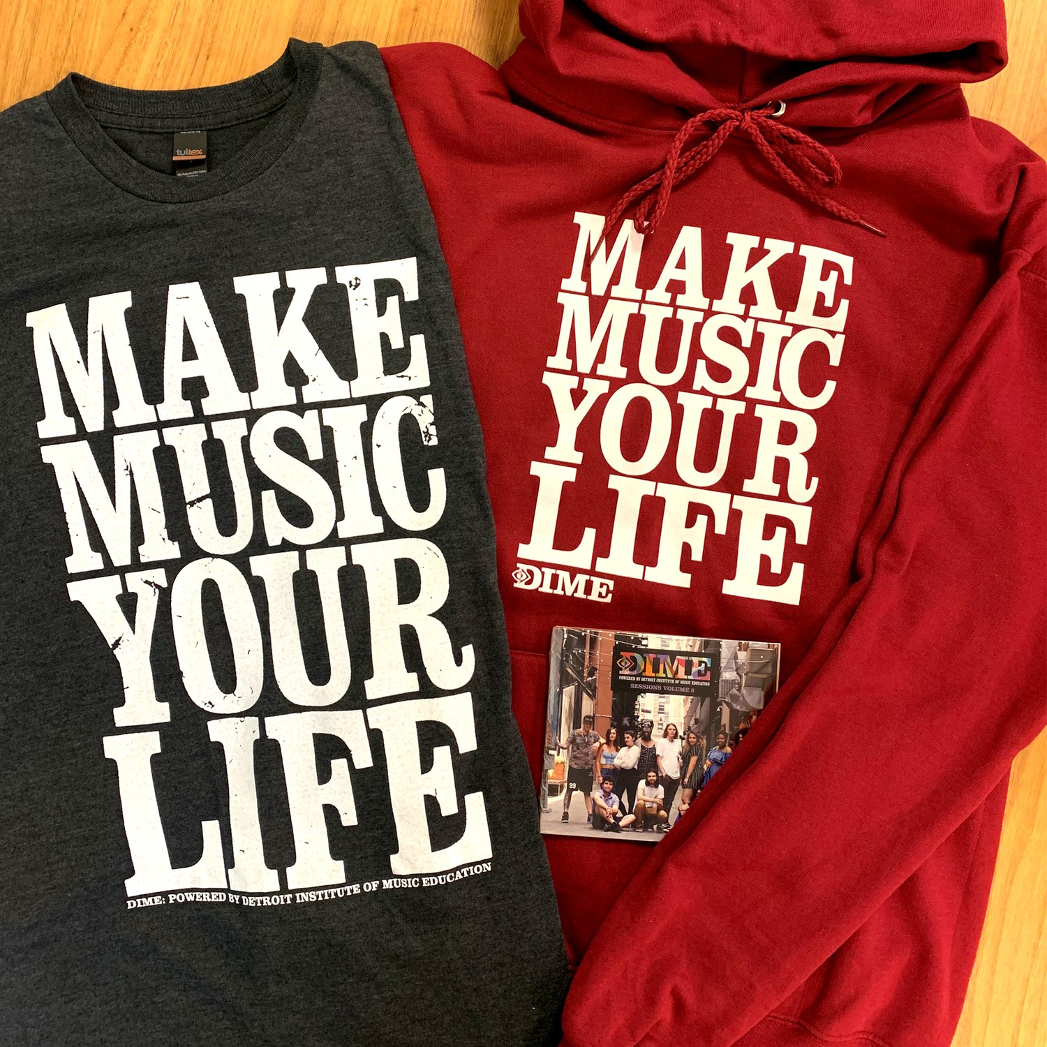 Image of DIME Merch Bundle: Hoodie, T-Shirt, DIME Sessions CD